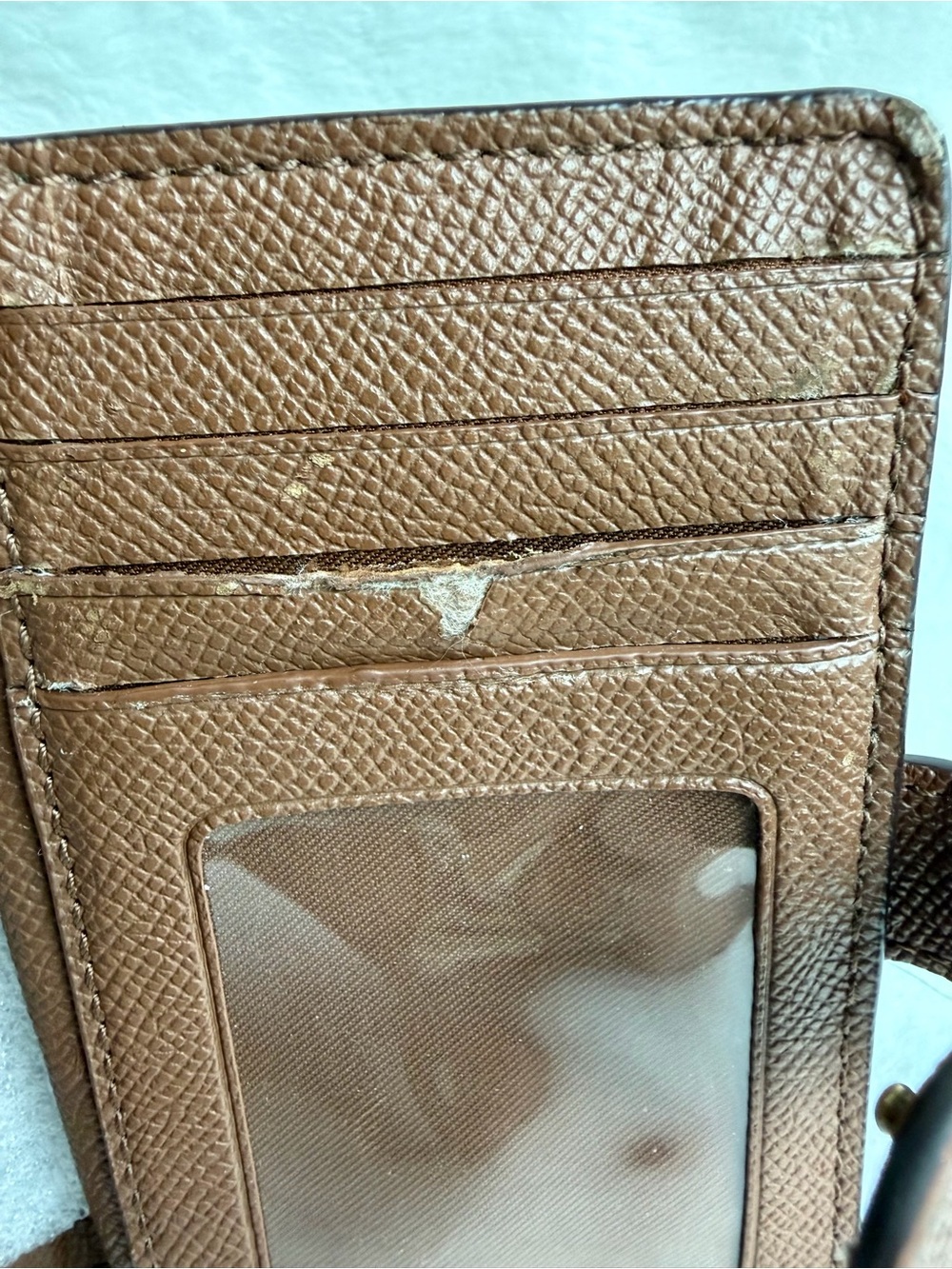 Coach Medium Corner Zip Wallet in Crossgrain Leather (Light Saddle) F11484 - Picture 13 of 15